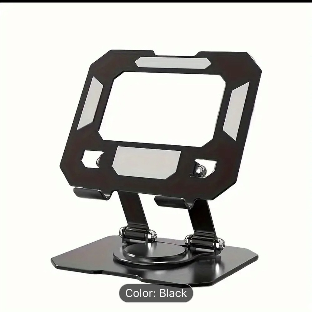 Adjustable Tablet Stand, 360-degree Rotating Base, Aluminum